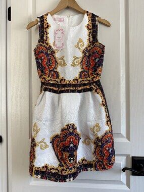 Paisley Print Mini Dress